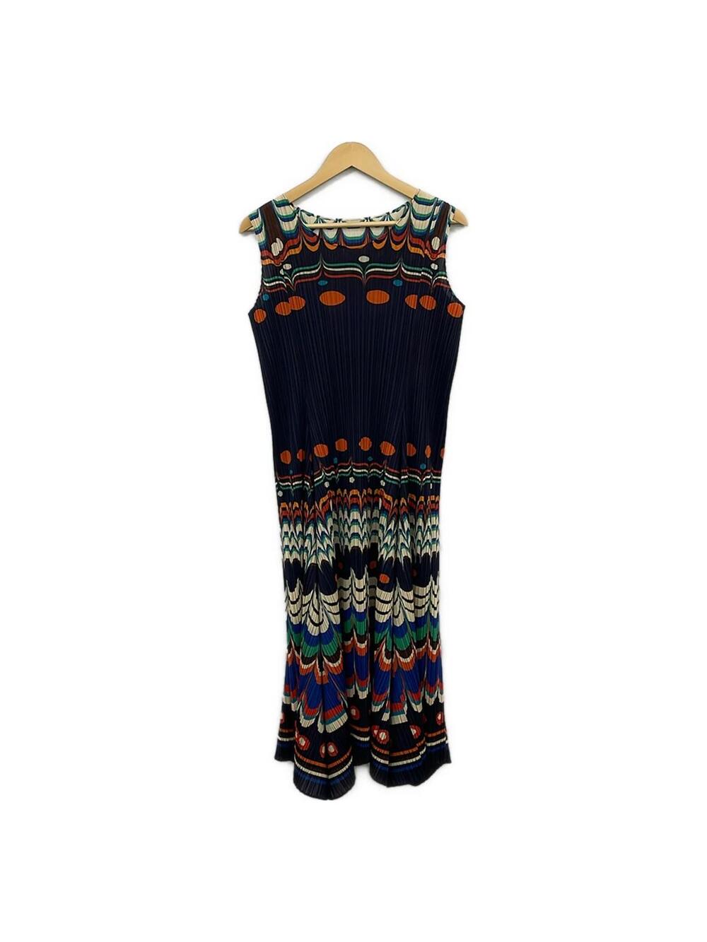Pleats Please Dark Navy Orange Multi #320143P52B